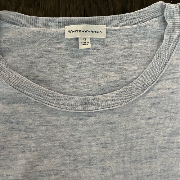 White + Warren blue sweater, size xsmall - Picture 2 of 4